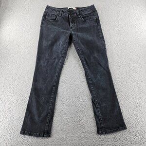 Cabi Jeans Womens 4 Black New Crop Slim Fit Straight Leg Stretch Denim Pants